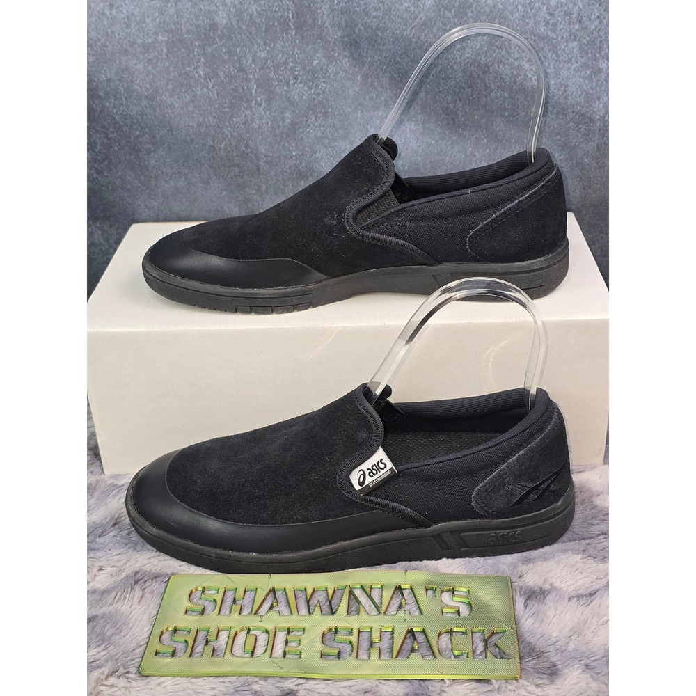 NWOT Asics Gel-Vickka Slip-On Black Suede Skate Shoes WMNS 5.5 Youth 4